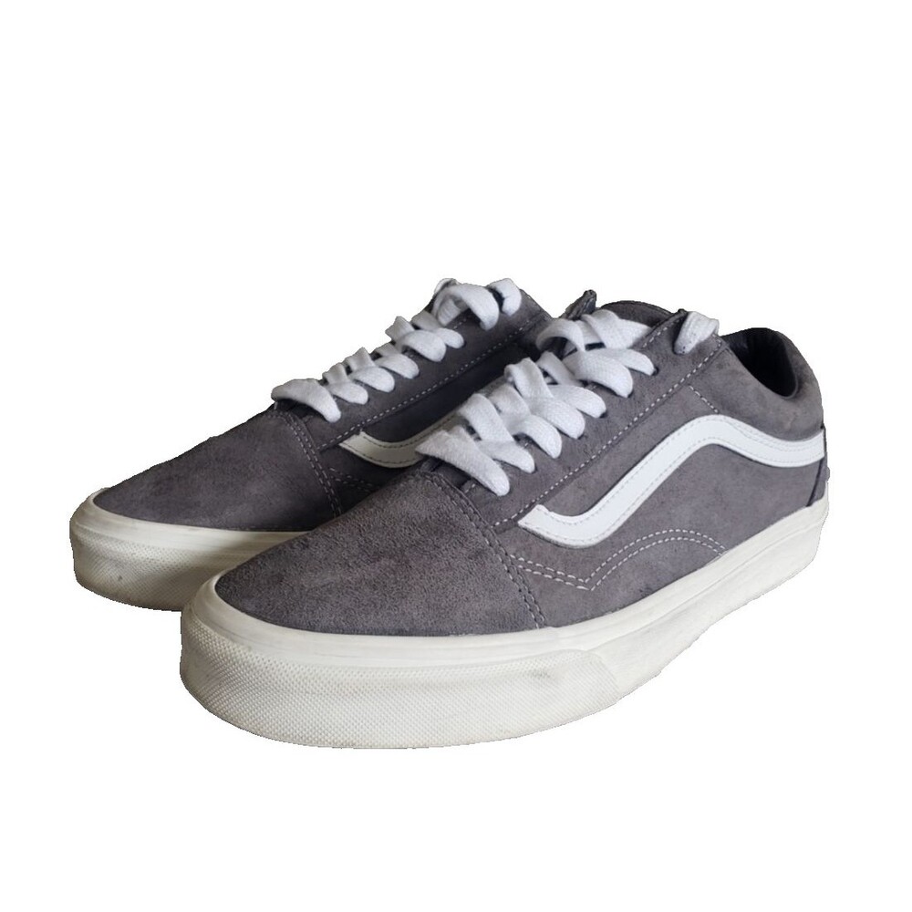 Vans Unisex Suede Old Skool Sneakers Rabbit/Snowwhite Grey Men's Size 10
